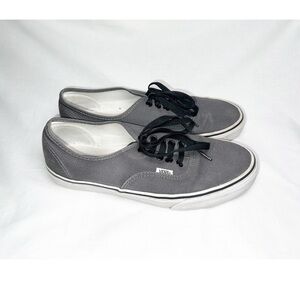 Vans Classic Low Top Authentic Canvas Sneakers Pewter Gray Women's 10.5/Mens 9